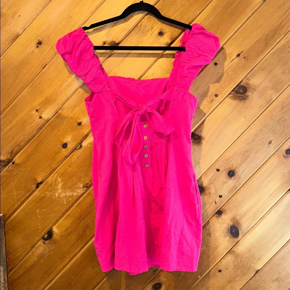 Free people bom bom island mini hot pink dress - Picture 6 of 8
